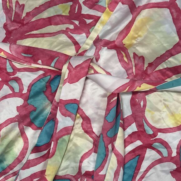 Natori Nightgown Slip Dress Robe Womens XL 1X White Pink Turquoise Silky Floral - Picture 4 of 12